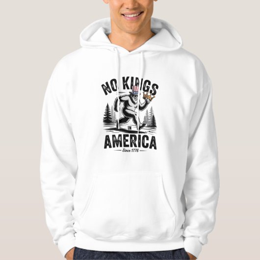 Patriottische Bigfoot gooit de kroon Hoodie (Voorkant)