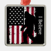 Patriottische Bigfoot Metalen Ornament (Voorkant)