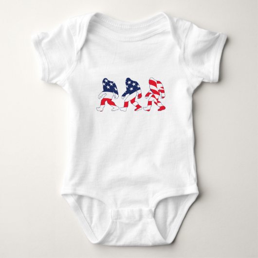 Patriottische Bigfoot Sasquatch Romper (Voorkant)