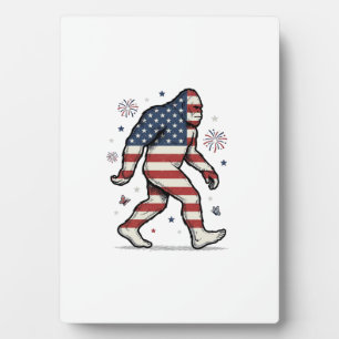 Patriottische Bigfoot Vintage Gravure Shirt Ontwer Fotoplaat