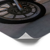Patriottische Biker Standbeeld Liberty Sunset Wate Poster (Hoek)