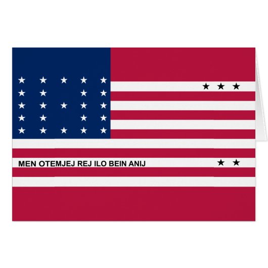 Patriottische Bikini-atol Vlag (Voorkant Horizontaal)