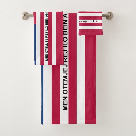 Patriottische Bikini-atol Vlag Bad Handdoek (Insitu)