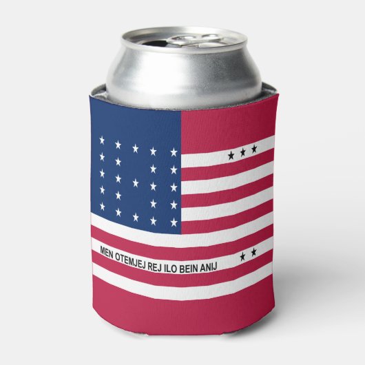 Patriottische Bikini-atol Vlag Blikjeskoeler (Blikje Voorkant)