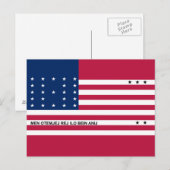 Patriottische Bikini-atol vlag Briefkaart (Voorkant / Achterkant)