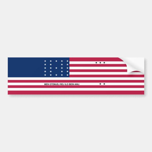 Patriottische Bikini-atol Vlag Bumpersticker (Voorkant)