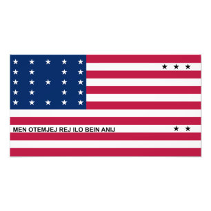 Patriottische Bikini-atol Vlag Foto Afdruk
