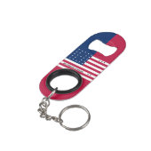 Patriottische Bikini-atol Vlag Mini Flessenopener (Achterkant Gekanteld)