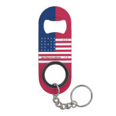 Patriottische Bikini-atol Vlag Mini Flessenopener (Achterkant)