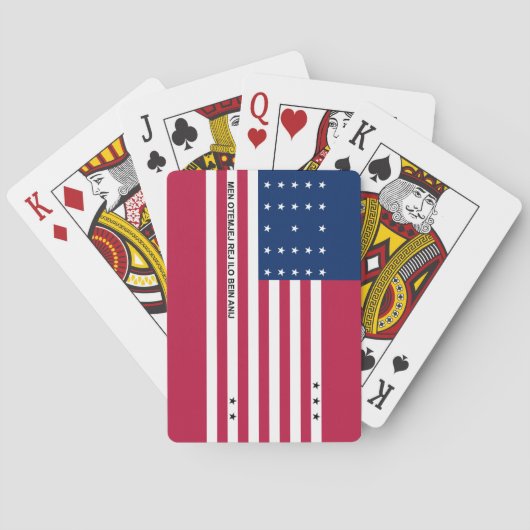 Patriottische Bikini-atol Vlag Pokerkaarten (Achterkant)