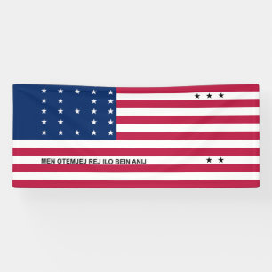 Patriottische Bikini-atol Vlag Spandoek