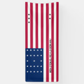 Patriottische Bikini-atol Vlag Spandoek (Verticaal)
