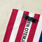 Patriottische Bikini-atol Vlag Strandlaken (In situ)