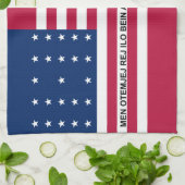 Patriottische Bikini-atol vlag Theedoek (Gevouwen)