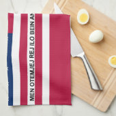 Patriottische Bikini-atol vlag Theedoek (Quarter Fold)
