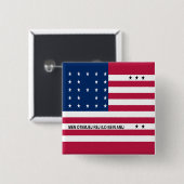Patriottische Bikini-atol-vlagknop Vierkante Button 5,1 Cm (Voorkant /achterkant)