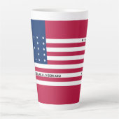 Patriottische Bikini Atoll Flag Latte Mok (Voorkant)
