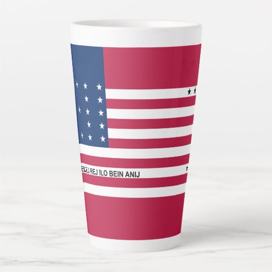 Patriottische Bikini Atoll Flag Latte Mok (Voorkant)