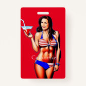 Patriottische Bikini Fitness Model Thunder_Cove Badge (Voorkant)