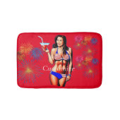 Patriottische Bikini Fitness Model Thunder_Cove Badmat (Voorkant)
