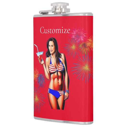 Patriottische Bikini Fitness Model Thunder_Cove Heupfles (Links)