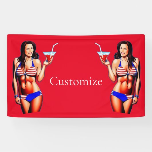 Patriottische Bikini Fitness Model Thunder_Cove Spandoek (Horizontaal)
