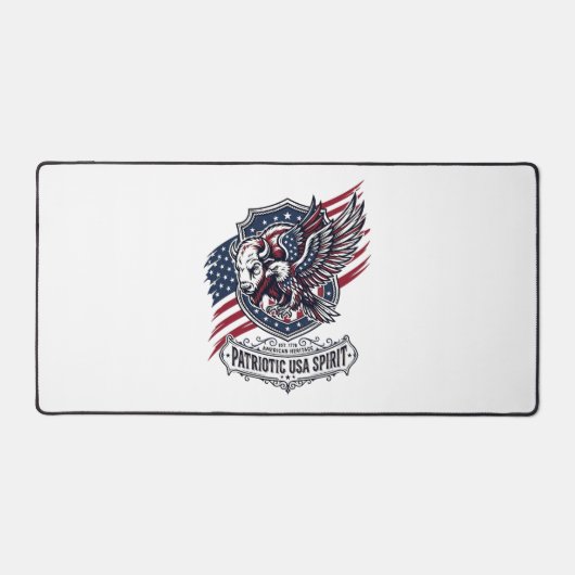 Patriottische Bizon Adelaar Crest Dier Hybride Pat Bureaumat (Voorkant)