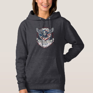 Patriottische Bizon Adelaar Kuif Dier Hybride Patr Hoodie