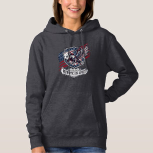 Patriottische Bizon Adelaar Wapenschild Dier Hybri Hoodie
