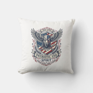 Patriottische Bizon Adelaar Wapenschild Dier Hybri Kussen