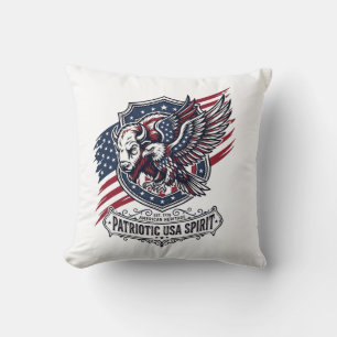 Patriottische Bizon Adelaar Wapenschild Dier Hybri Kussen