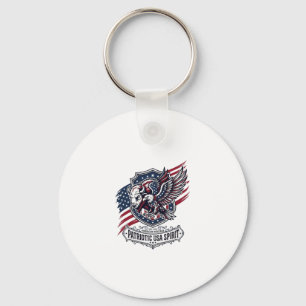 Patriottische Bizon Adelaar Wapenschild Dier Hybri Sleutelhanger
