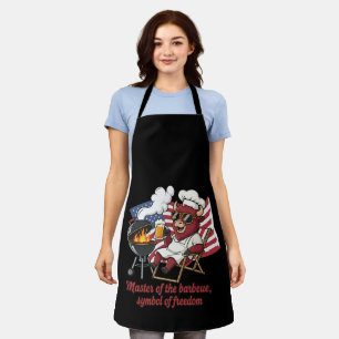 Patriottische Bizon BBQ Master USA Vlag Schort