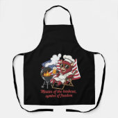 Patriottische Bizon BBQ Master USA Vlag Schort (Voorkant)