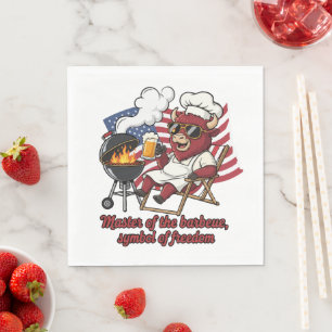 Patriottische Bizon BBQ Master USA Vlag Servet