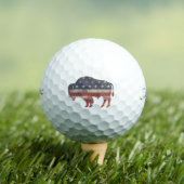 Patriottische Bizon Golfballen (Insitu Shirt)