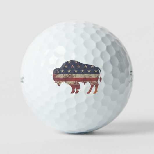 Patriottische Bizon Golfballen (Voorkant)