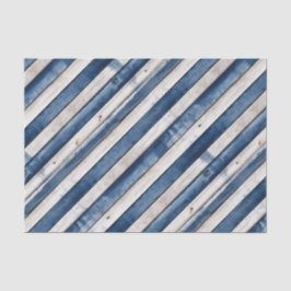 Patriottische blau gestreepte houtlook tissuepapier