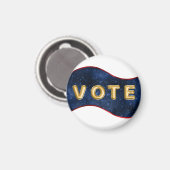 Patriottische Blau Golf Stem Magneet (Voorkant / Achterkant)