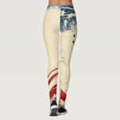 Patriottische blauwe en rode Leggings (Achterkant)