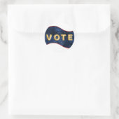 Patriottische Blauwe Golf Stem Ronde Sticker (Tas)