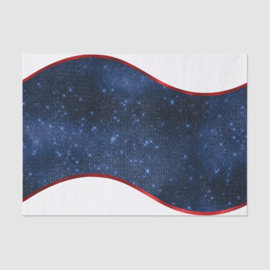 Patriottische Blauwe Golf Tissuepapier (Voorkant)