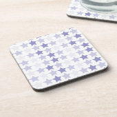 Patriottische Blauwe Ombre Sterren Bier Onderzetter (Linkerzijde)