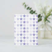 Patriottische Blauwe Ombre Sterren Briefkaart (Staand voorkant)