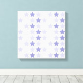 Patriottische Blauwe Ombre Sterren Canvas Afdruk (Insitu (Houten vloer))