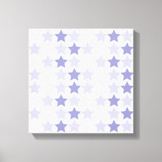 Patriottische Blauwe Ombre Sterren Canvas Afdruk (Voorkant)