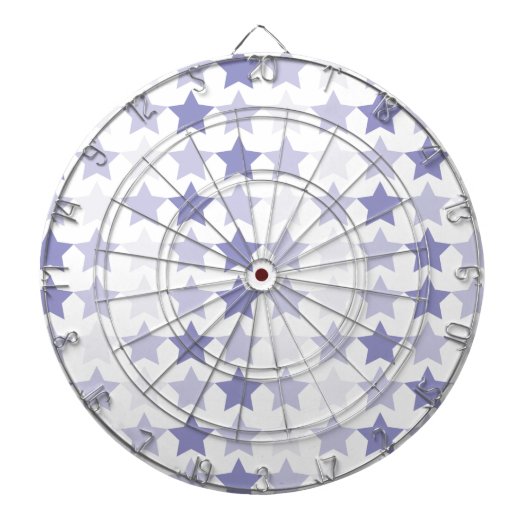 Patriottische Blauwe Ombre Sterren Dartbord (Voorkant)