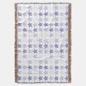 Patriottische Blauwe Ombre Sterren Deken (Voorkant Verticaal)