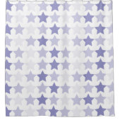 Patriottische Blauwe Ombre Sterren Douchegordijn (Voorkant)