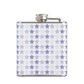 Patriottische Blauwe Ombre Sterren Heupfles (Achterkant)